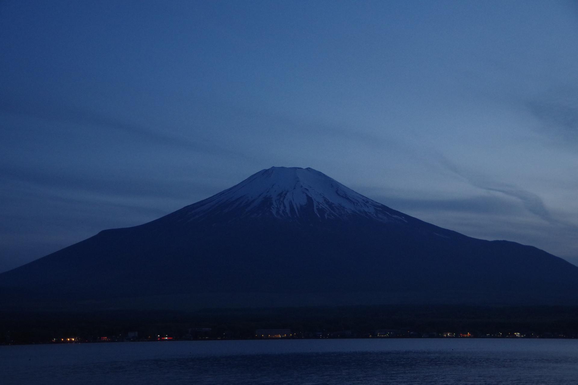 Yamanaka lake mt Fuji sunset