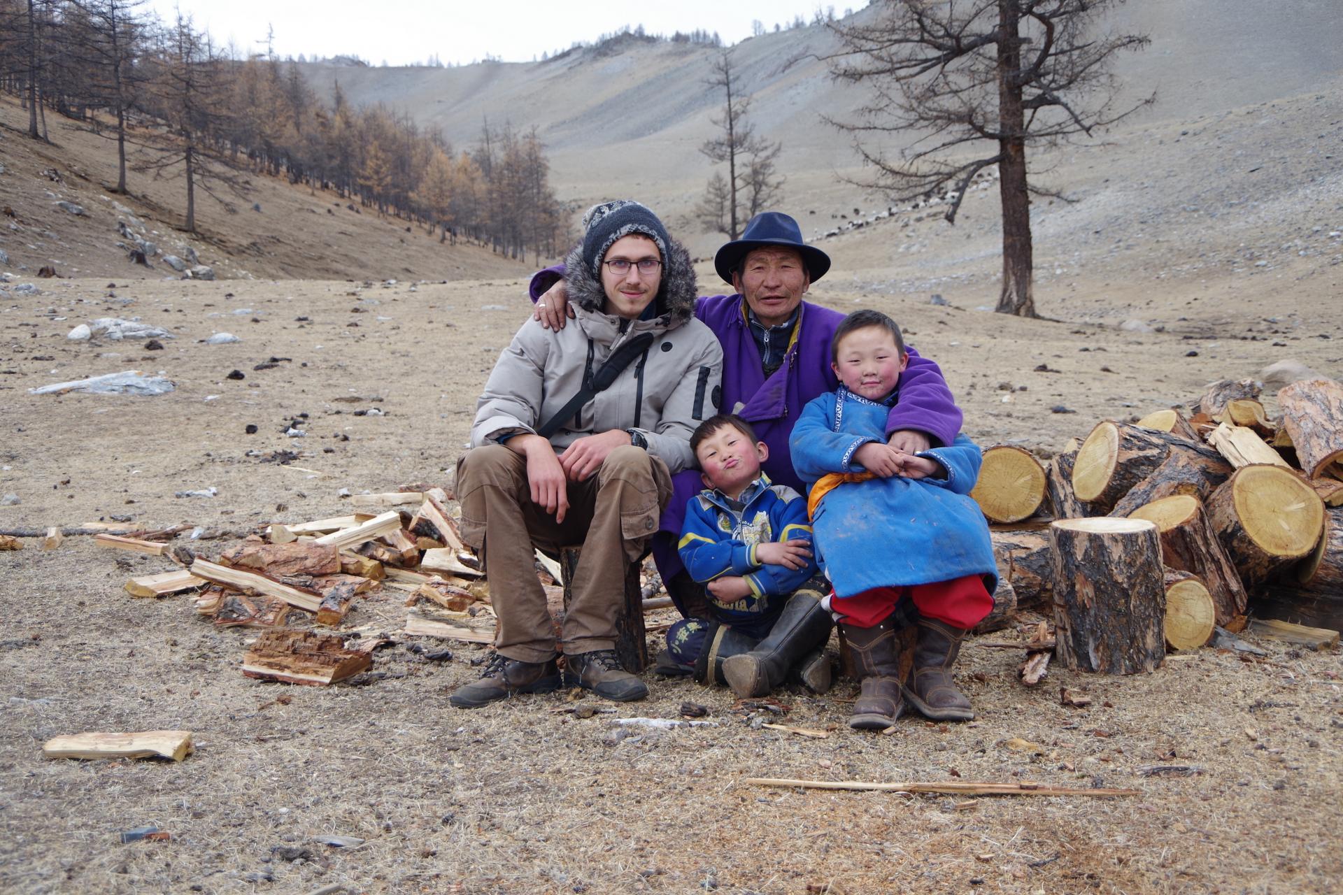 Mongolian nomad family