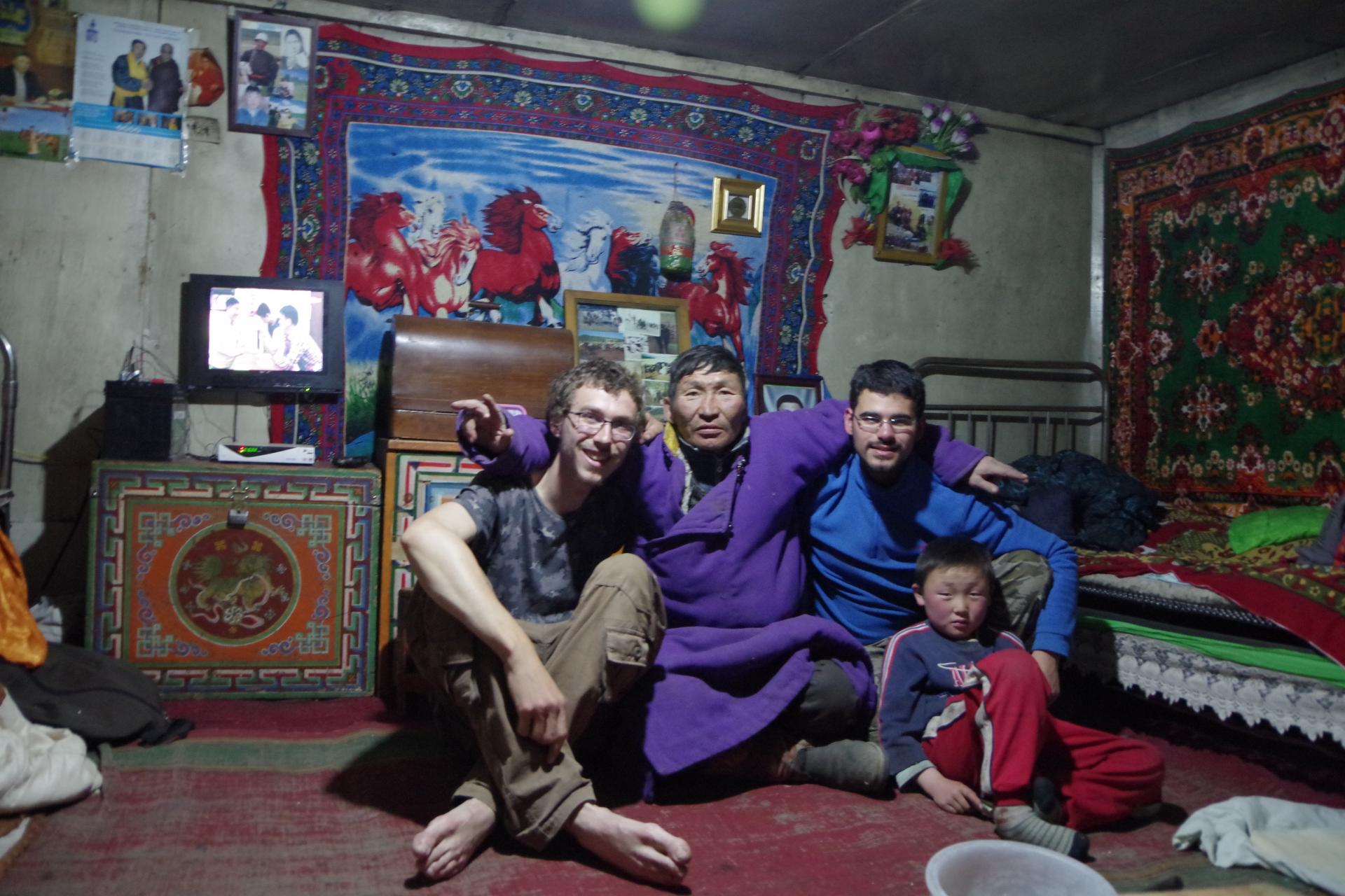 Mongolian nomad family